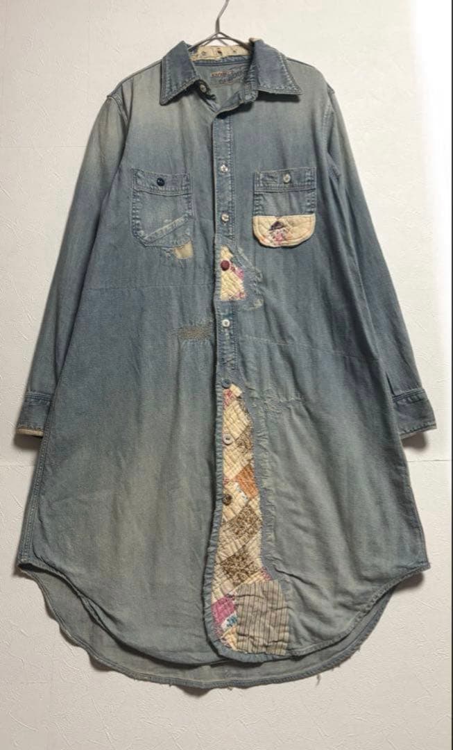 kapital kountry パッチワーク デニム ワンピース 刺子 日本製 KAPITAL KOUNTRY BORO 刺し子 パッチワーク デニム シャツ キャピタル