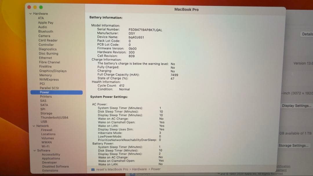 MacBook本体 MacBook Pro 2.3GHz i9 16GB 1TB