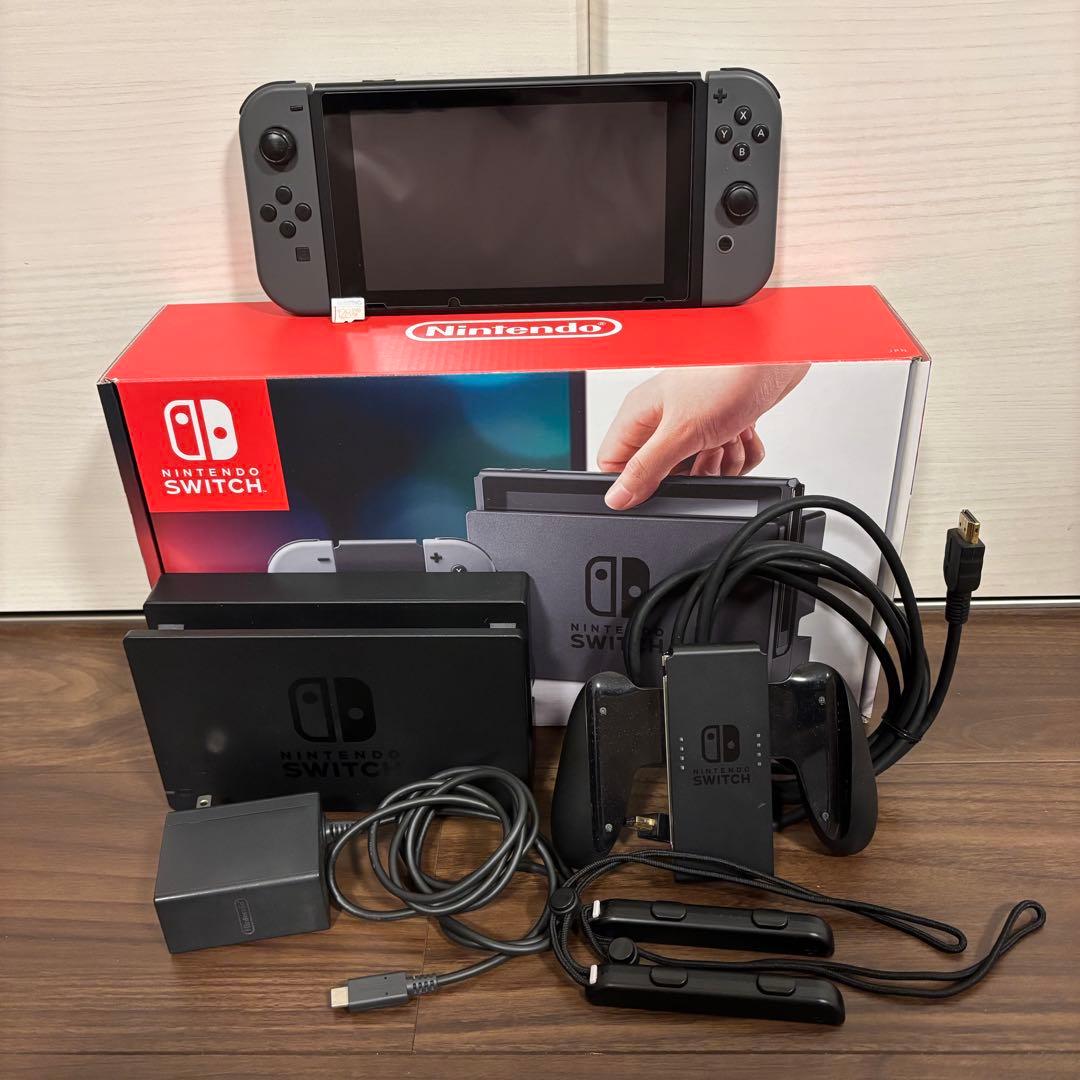 Nintendo Switch 本体セット　グレー　動作確認済み　初期化済み Nintendo Switch ニンテンドースイッチ グレー - メルカリ