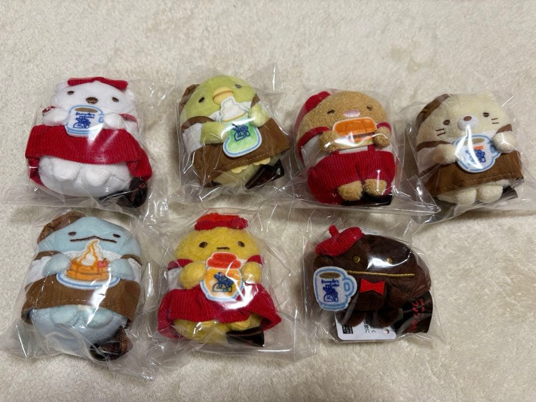 コメダ珈琲店×すみっコぐらし てのりぬいぐるみ 7点セット ロフト まめ