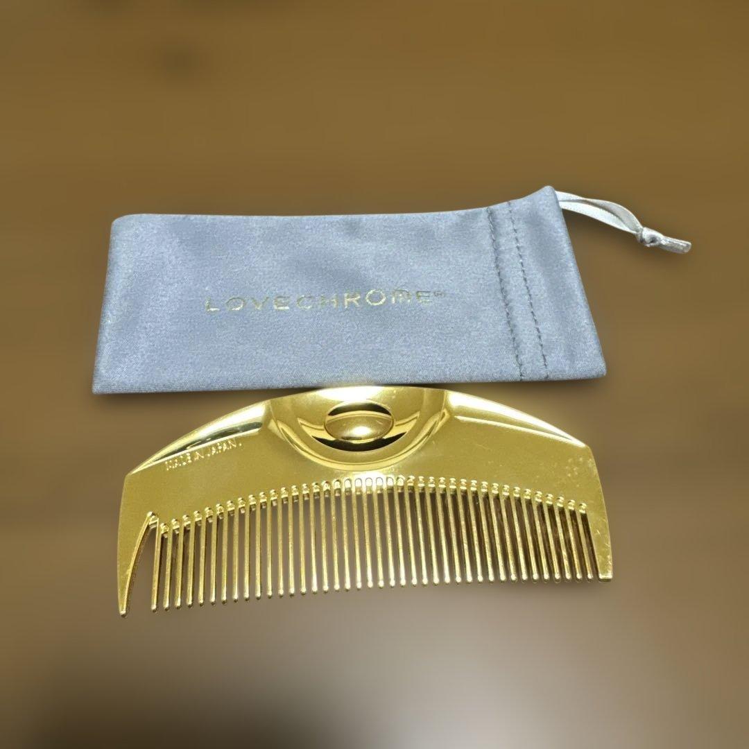 LOVE CHROME ゴールドコーム 専用ポーチ付き Amazon | ラブクロム K24GPツキゴールド ケース付き BOX [公式ショップ