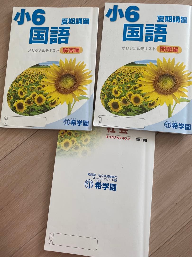 希学園 小6 算数、理科、国語、社会夏期講習テキスト - メルカリ