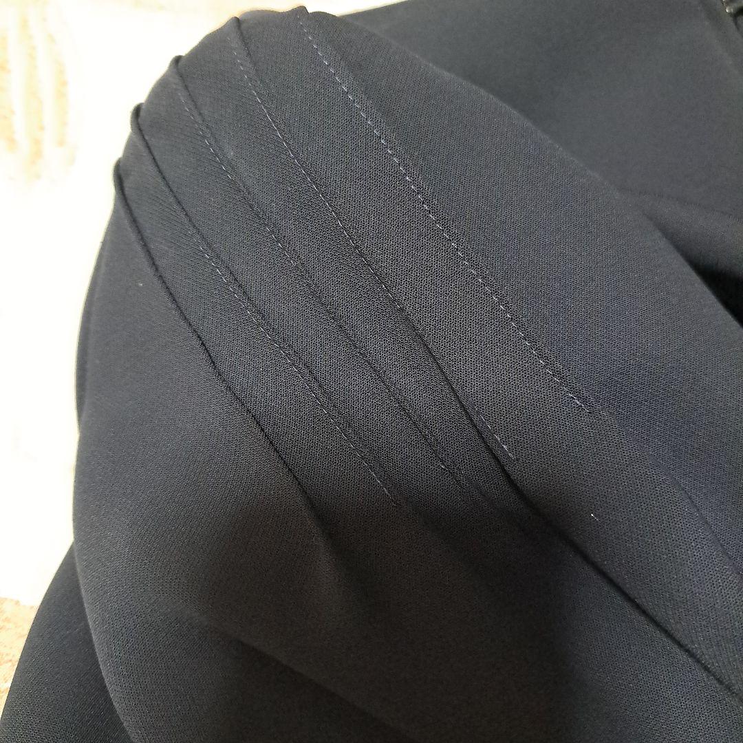 フォクシーニューヨークネイビー Vネック 七分袖ワンピース - メルカリ