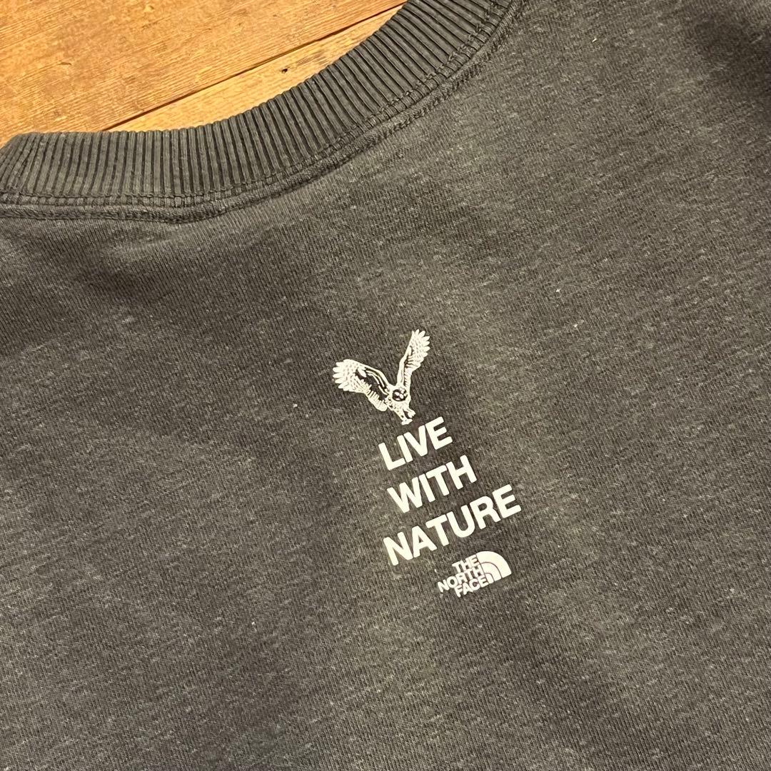 ☆新品未使用 ノースフェイス スウェットLサイズ チャコール フクロウ