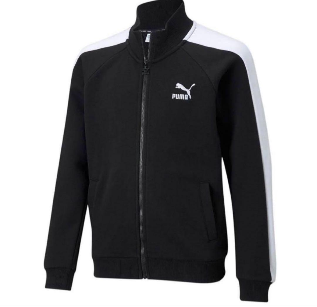 PUMA ジップアップジャケット ブラック/ホワイトやりら人気 - メルカリ