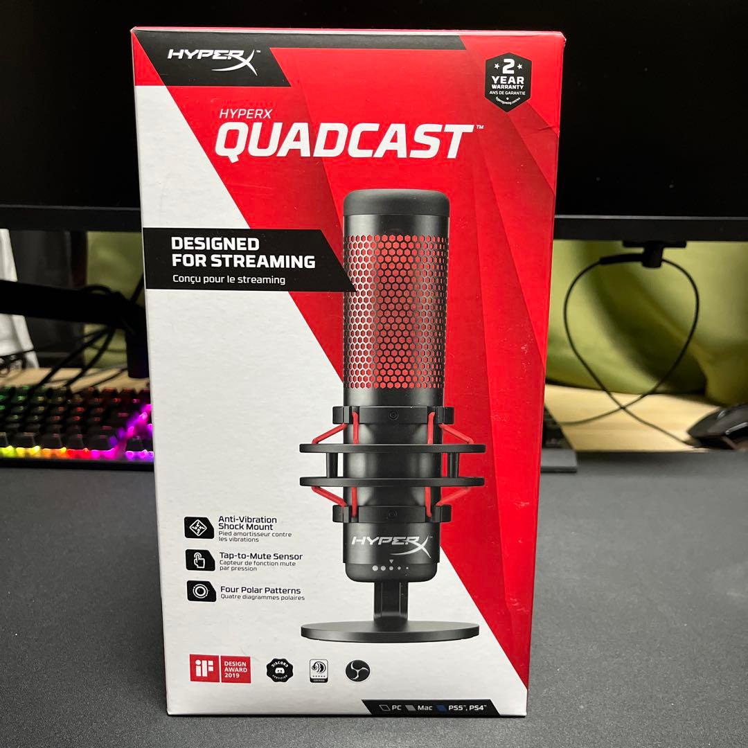 美品　HyperX QUADCAST USB マイク Amazon.co.jp: ハイパーエックス QuadCast USBマイク レッド/ブラック