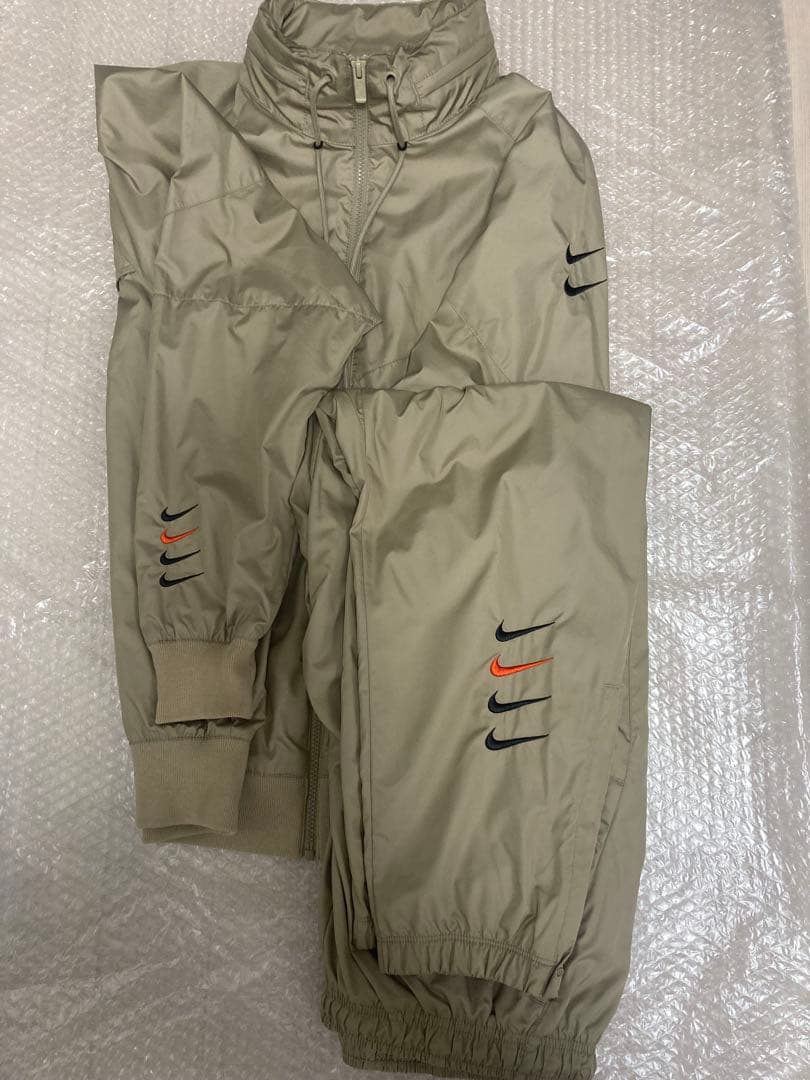 Nike ベージュ ジャケット パンツ セット ☆NIKE☆TECH WINDRUNNER WOVEN ジャケット＆パンツ☆追跡可 (Nike