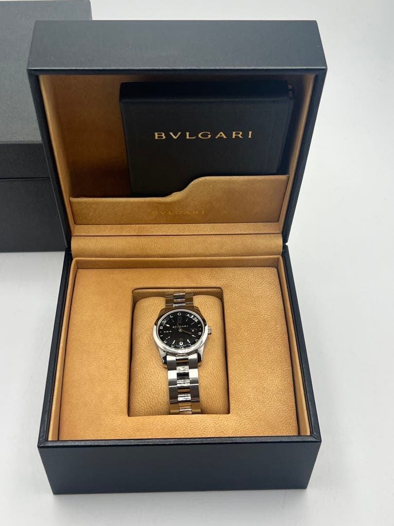 【美品】ブルガリ ソロテンポ ST30S ブラック クォーツ デイト レディース ブルガリ BVLGARI ソロテンポ ST30S レディース 腕時計 デイト