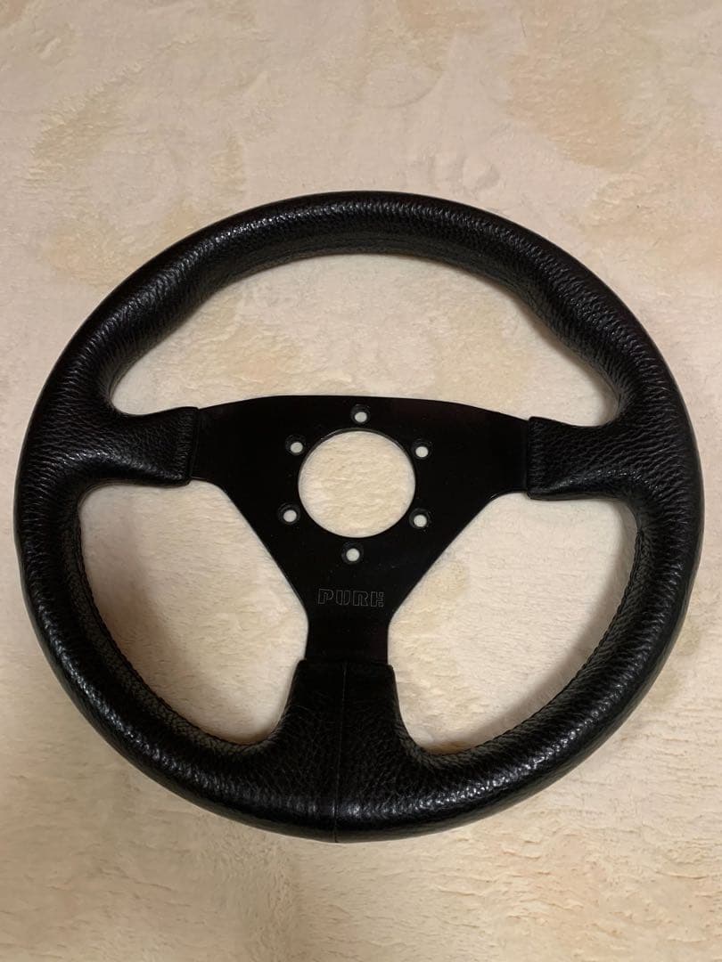 PURE ステアリングホイール 3スポーク 黒 ボート ハンドル ステアリングホイール 3スポーク 13.5インチ 343mm