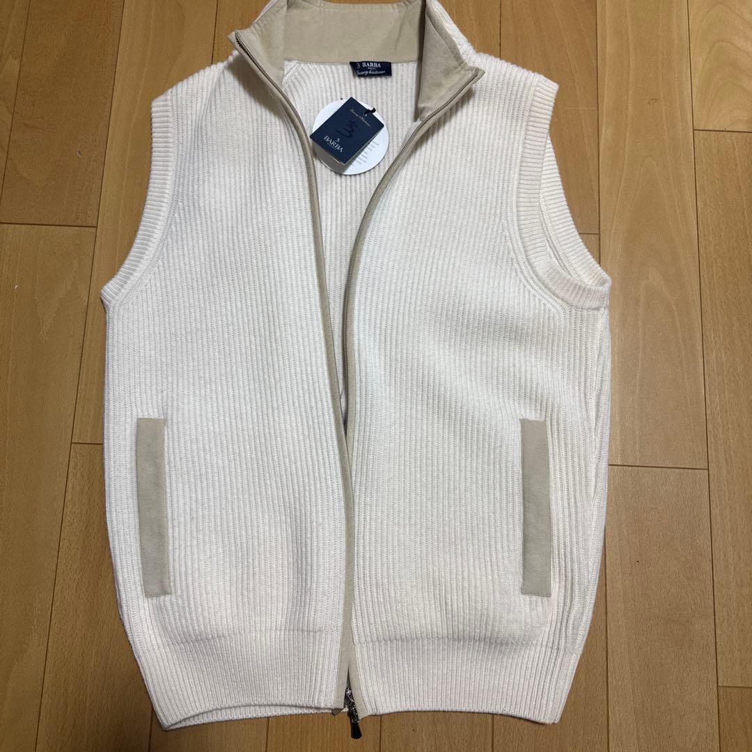 ✴︎未使用/値下げ✴︎ バルバ　カシミア100% ニットベスト　イタリア製 モンゴリアンカシミヤ ドライバーズ ベスト, Black – cash & barba