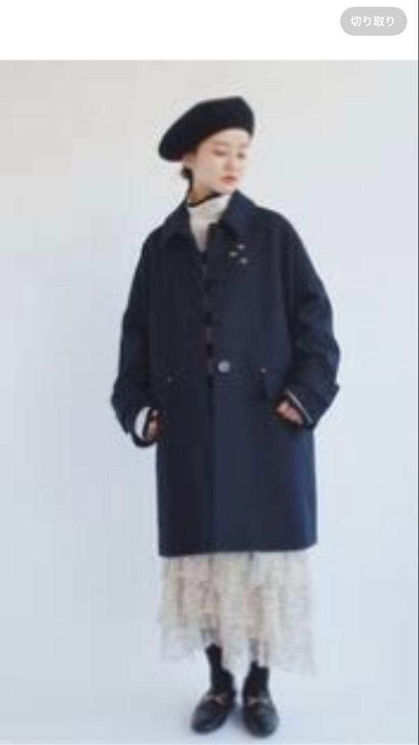 イエナ別注MACKINTOSH HUMBIEネイビーコート サイズ36 MACKINTOSH/マッキントッシュ 別注 HUMBIE ステンカラーショートコート