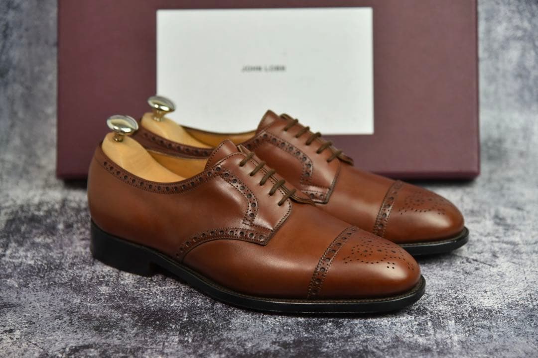 付属品完備　ジョンロブ　ネイダー　5.5EE　チェスナット　8695ラスト