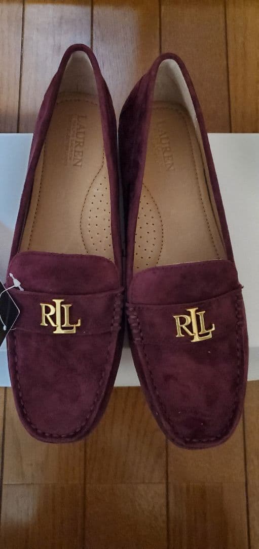 Ralph Lauren バーガンディ ローファー38.5 Ralph Lauren Purple Label Men's Burnished Leather Tassel Loafers