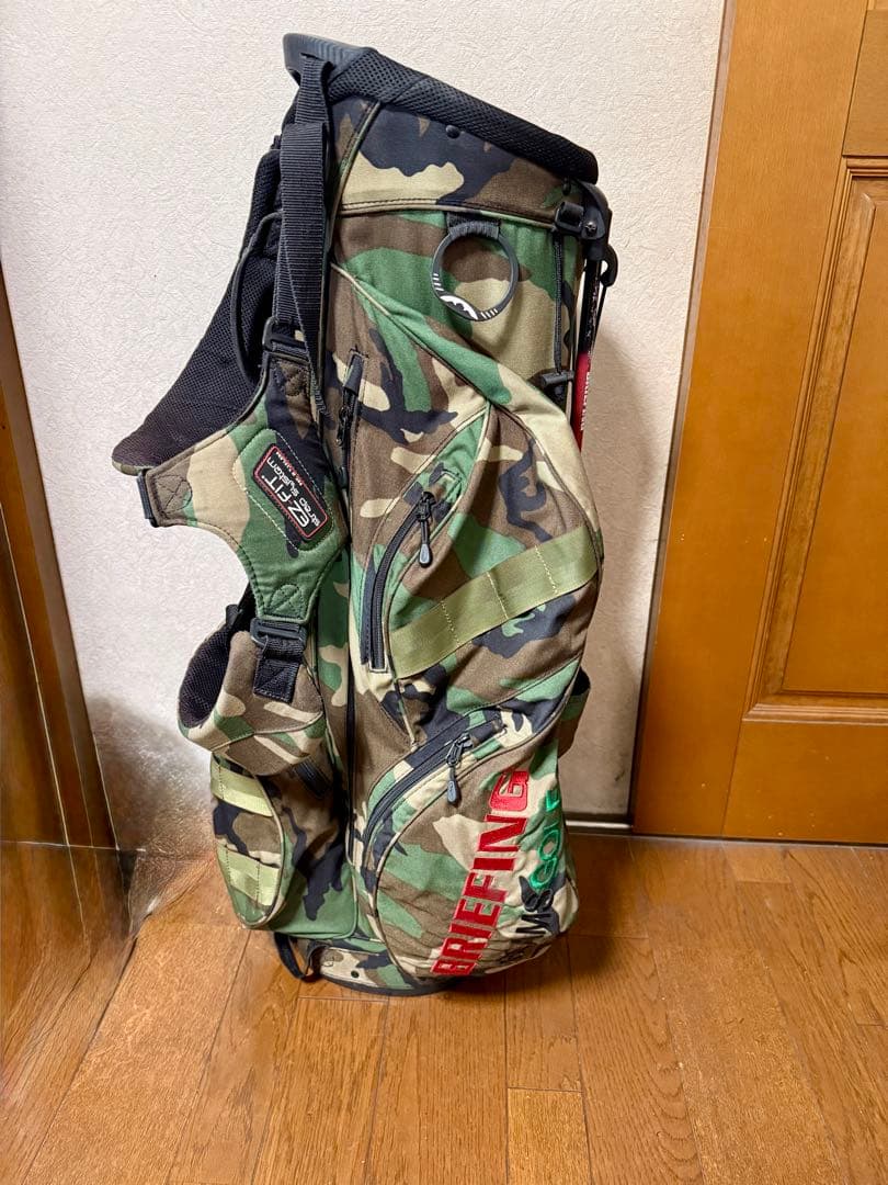 訳ありBeams Golf+BRIEFINGコラボ　迷彩キャディバッグ ブリーフィング×ビームスゴルフ×サンマウンテン メンズ キャディバック