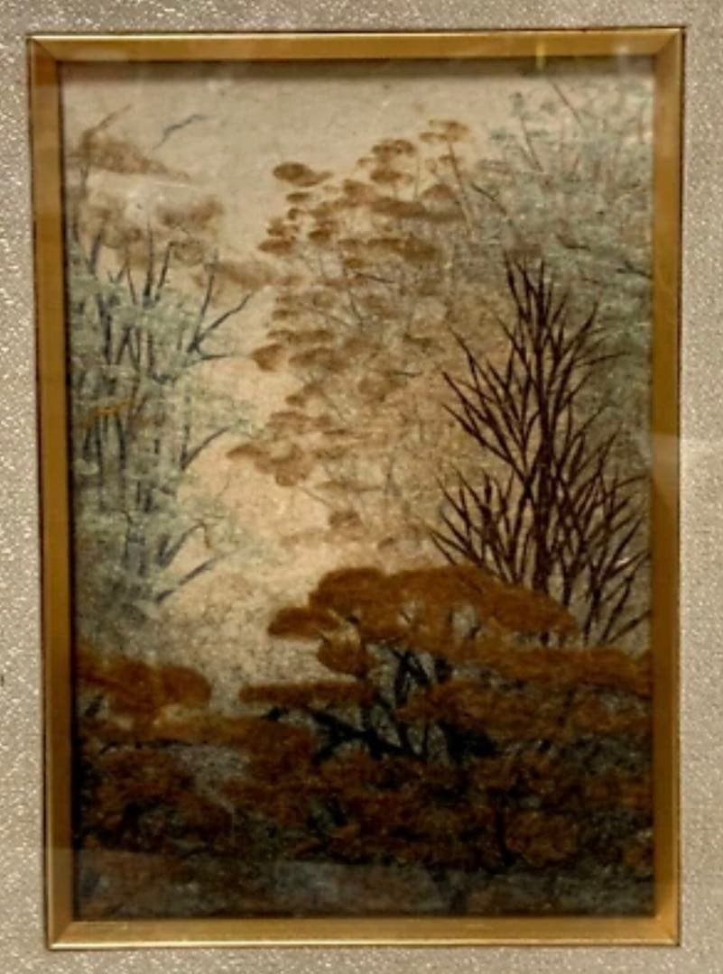 樹」 山内一生 安い 小原和紙工芸 貼り絵作家 額付き アート 絵画 r