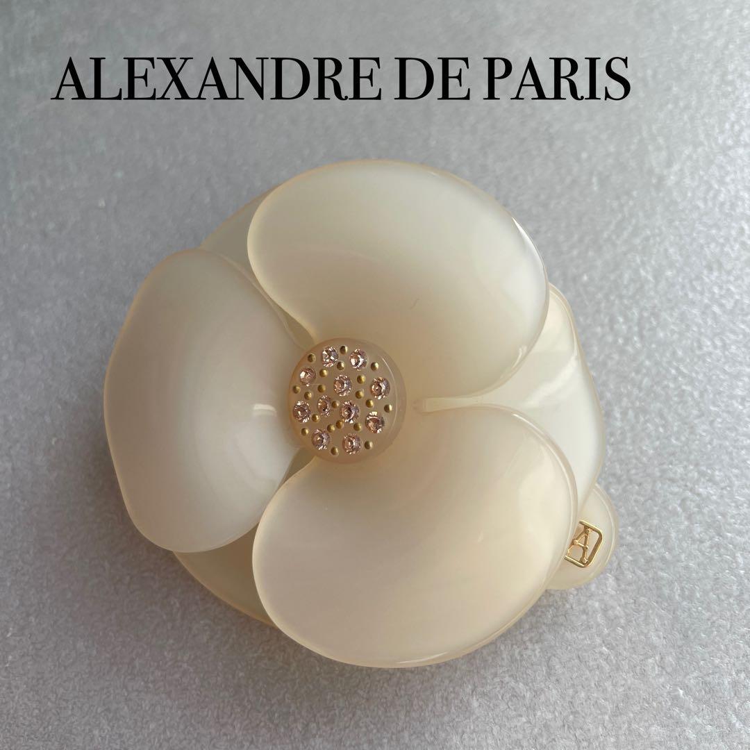 アレクサンドルドゥパリ カメリア ホワイト ピンク バレッタ - メルカリ