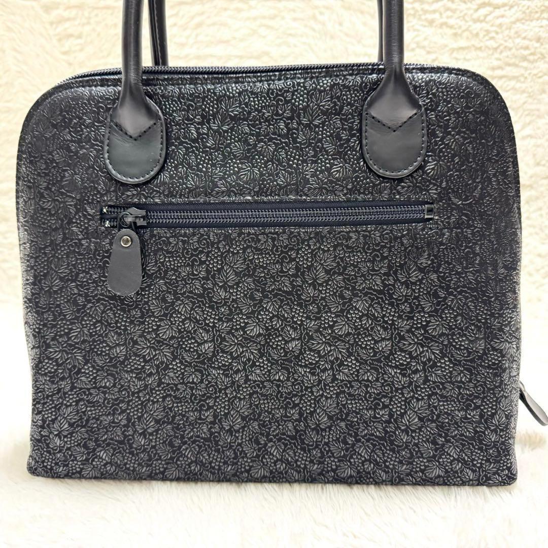 専用】高級 印傳の山本 ラウンドファスナー ハンドバッグ 葡萄柄 和装