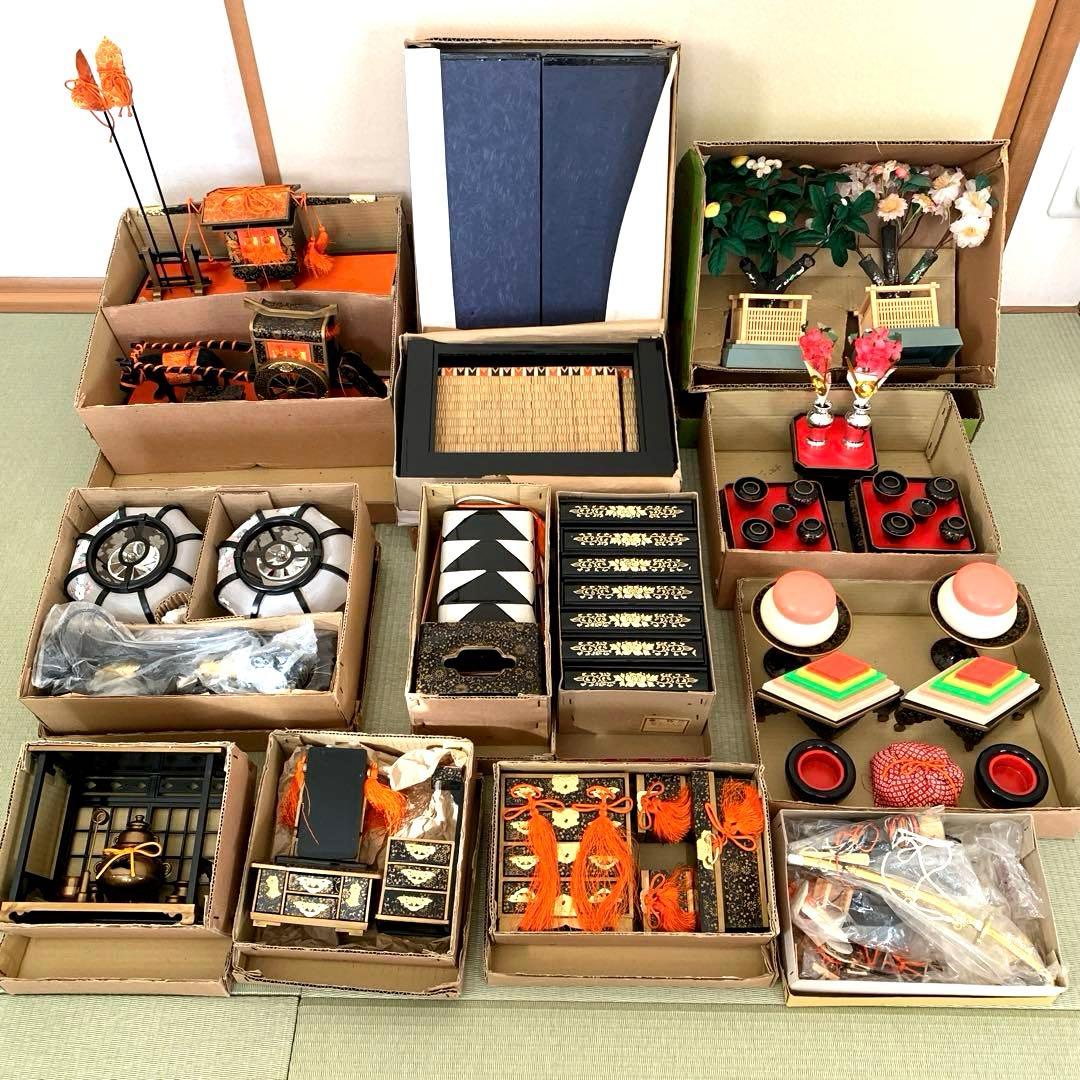 雛人形道具セット　ひな人形　御道具セット　七段 ひな人形 40号七段 十五人飾り 本格 伝統 フルセット