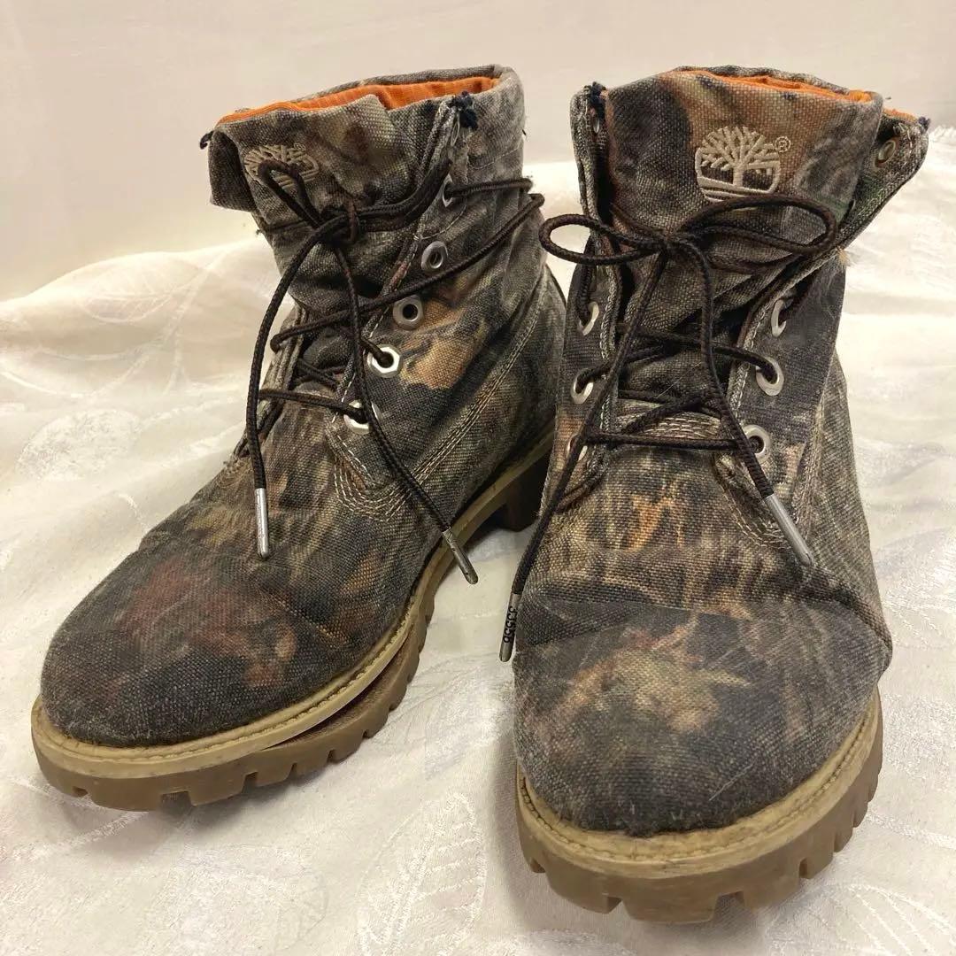 Timberland 迷彩柄 ワークブーツ ティンバーランド - メルカリ