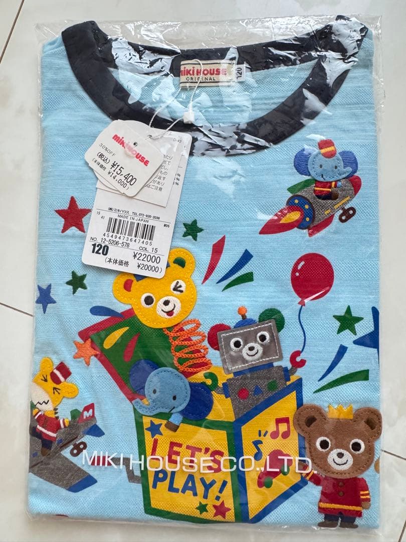 ミキハウス定価22000円　新品Tシャツ　120 HOT BISCUITS ミキハウス Tシャツ アウトレット 赤 紺 グレー マルチ