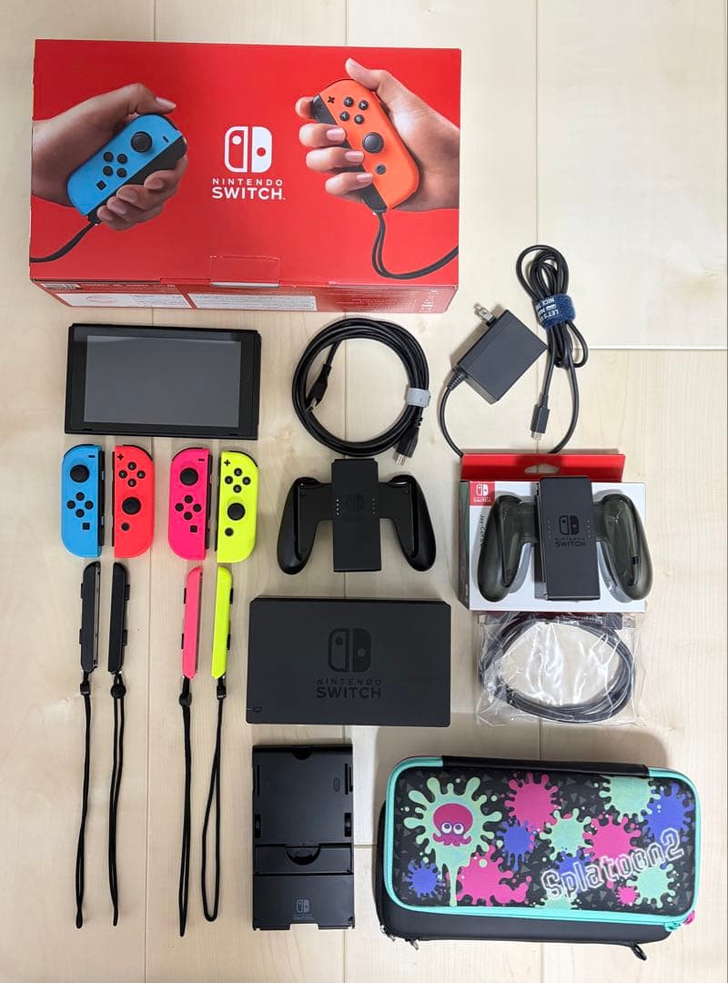 Nintendo Switch 本体 Joy-Con付き Nintendo Switch Console, Neon Blue and Neon Red Joy Con Bundle, JP