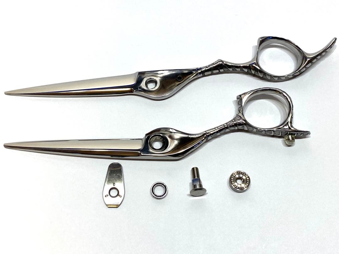 6インチ 板バネ コバルト カットシザー 理容 美容 鋏 ボールベアリング