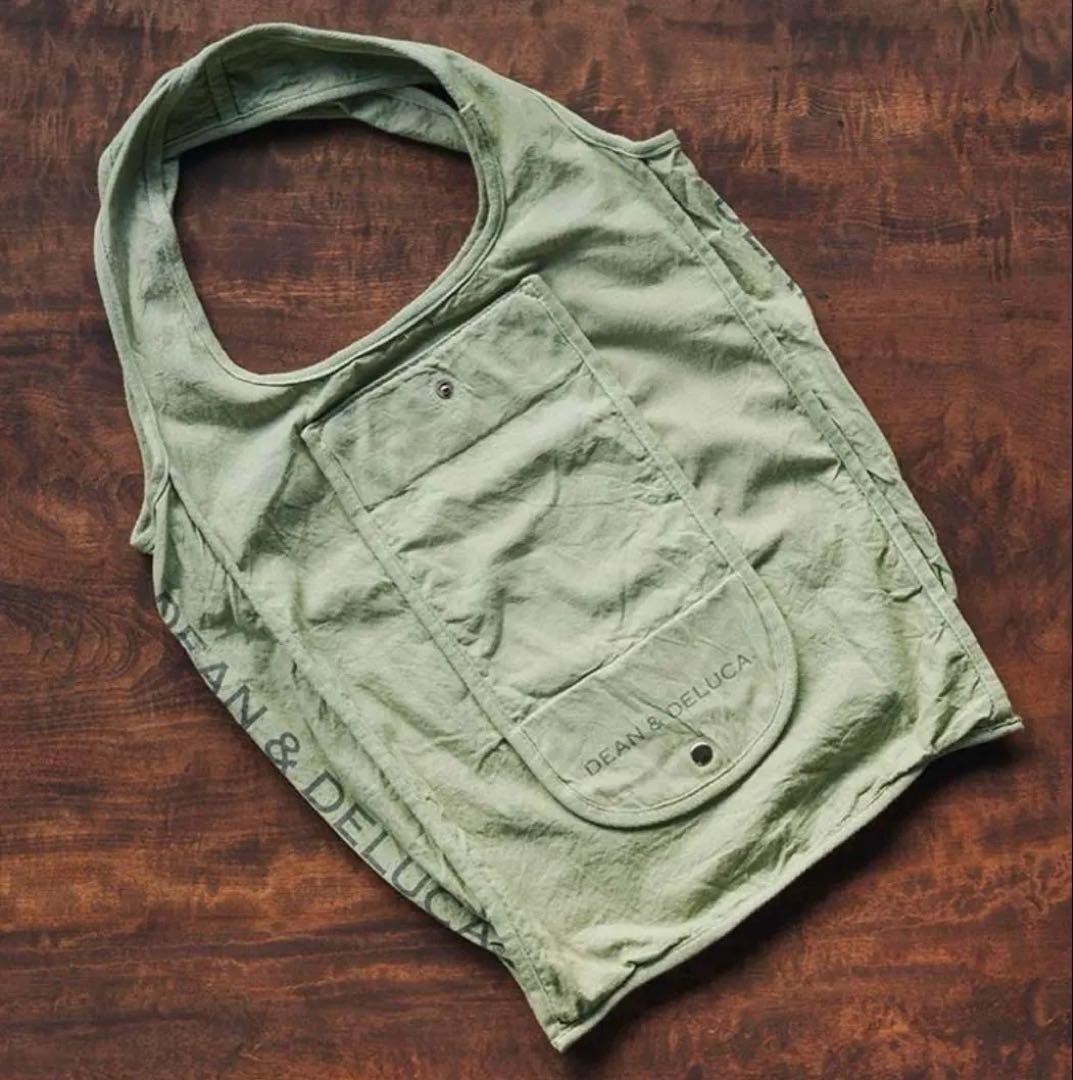 DEAN&DELUCA デルーカ 天然染めショッピングバッグ 葡萄 グリーン 天然染めショッピングバッグ葡萄 グリーン| DEAN & DELUCA【公式】