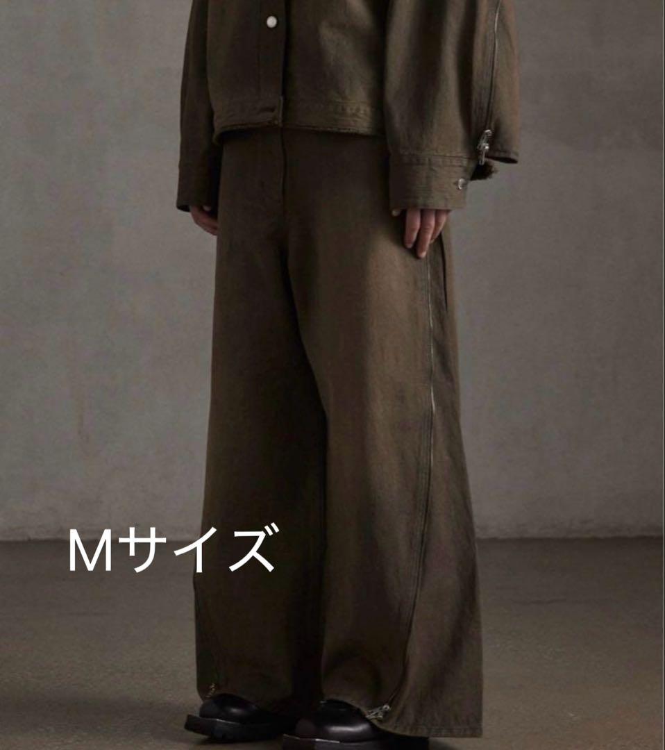 GRANCY ジップデザイン バギーデニム パンツ ブラウン グランシー 完売