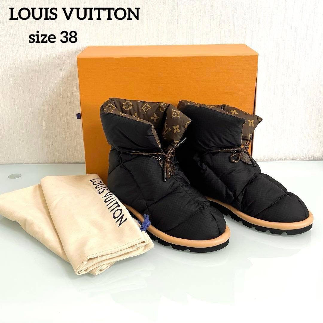 極美品』LOUIS VUITTON ピローライン モノグラム ブーツ 38 - メルカリ