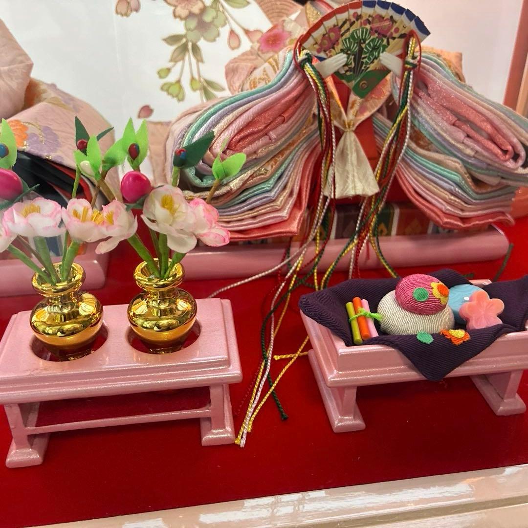 雛人形 アクリルケース 木枠ピンク（※2月9日削除予定） - メルカリ