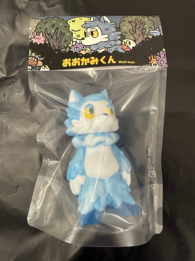 あらいきりこ おおかみくん 青空 マーブル ソフビ sofvi 新作 個展