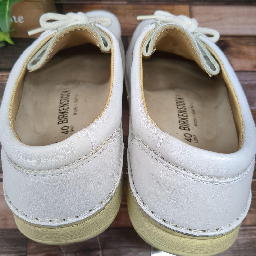 ビルケンシュトック パサデナ 本革 レザー レギュラー 白 サイズ40
