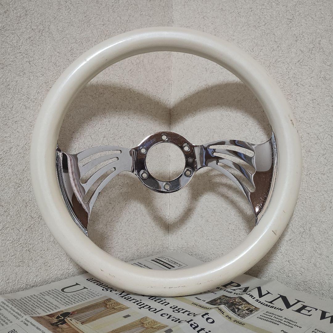 ビレット ステアリング ハンドル】ホワイト - メルカリ