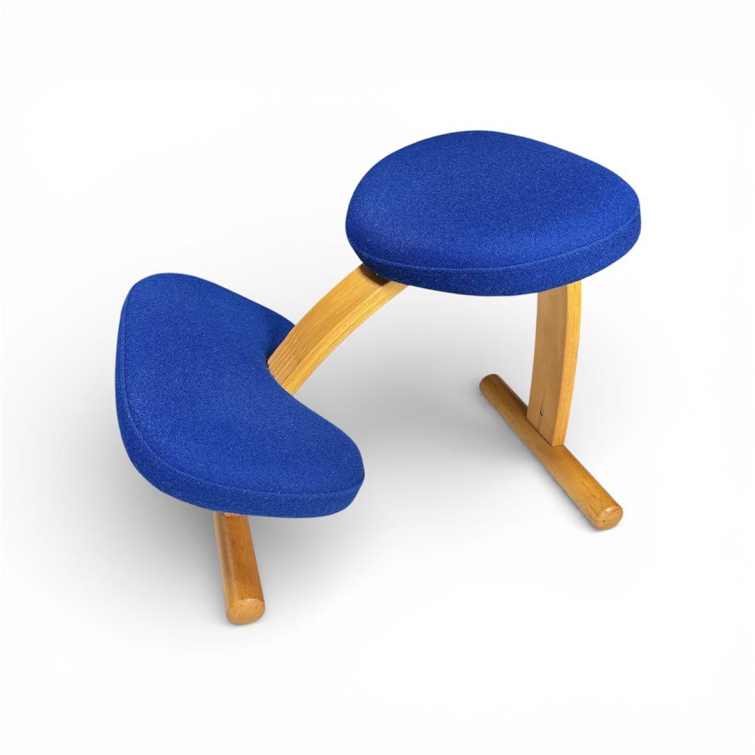 Rybo リボ社 バランスイージー バランスチェア ブルー 姿勢改善 ウール リボ バランスチェア イージー ノルウェー デザイン 椅子 北欧家具