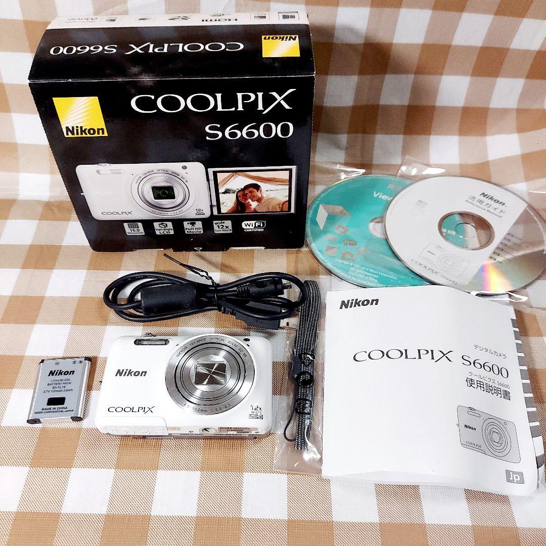 Nikon COOLPIX S6600　動作未確認　ジャンク　デジタルカメラ　白 Nikon S6600 Compact camera with vari-angle LCD. 12x Optical Zoom