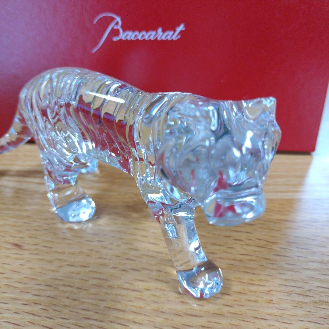 美品】Baccaratバカラ 干支クリスタルガラス 虎 置物