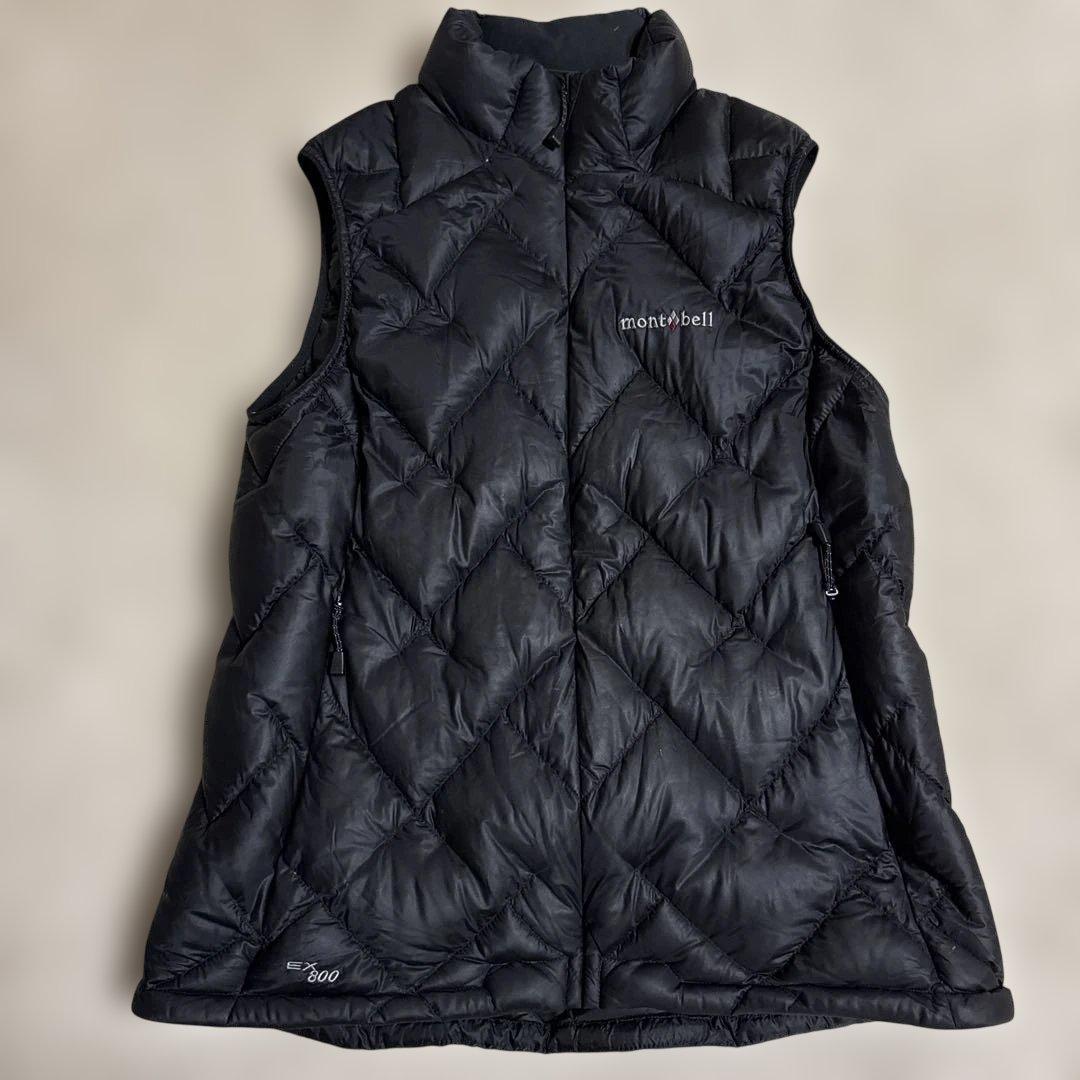 mont-bell ライトアルパインダウンベスト レディース 黒 M - メルカリ