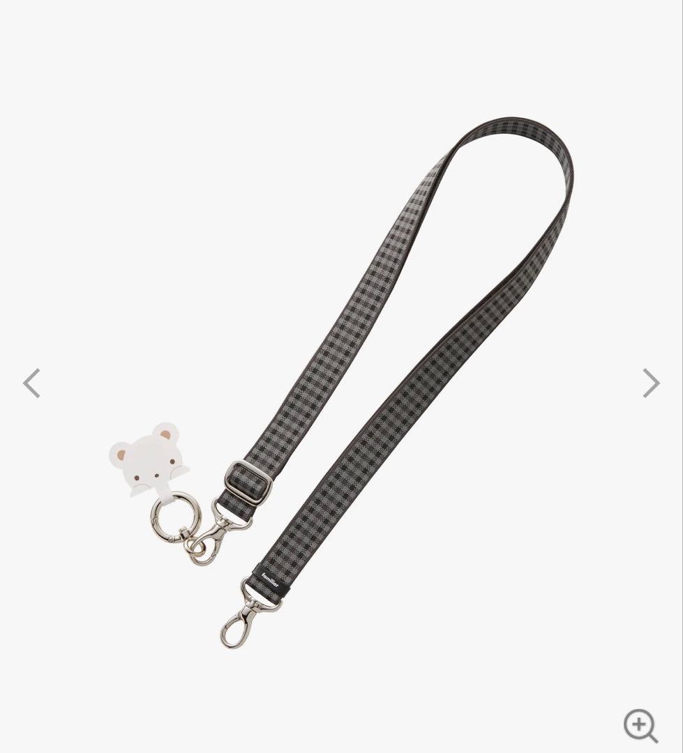 ファミリア familiar ショルダーストラップ 黒系 チェック - メルカリ