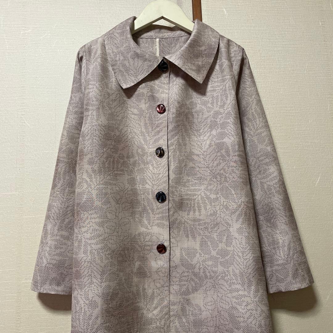 本場結城紬淡ピンクベージュ紙風船ボタン 本場結城紬淡ピンクベージュ紙風船ボタン