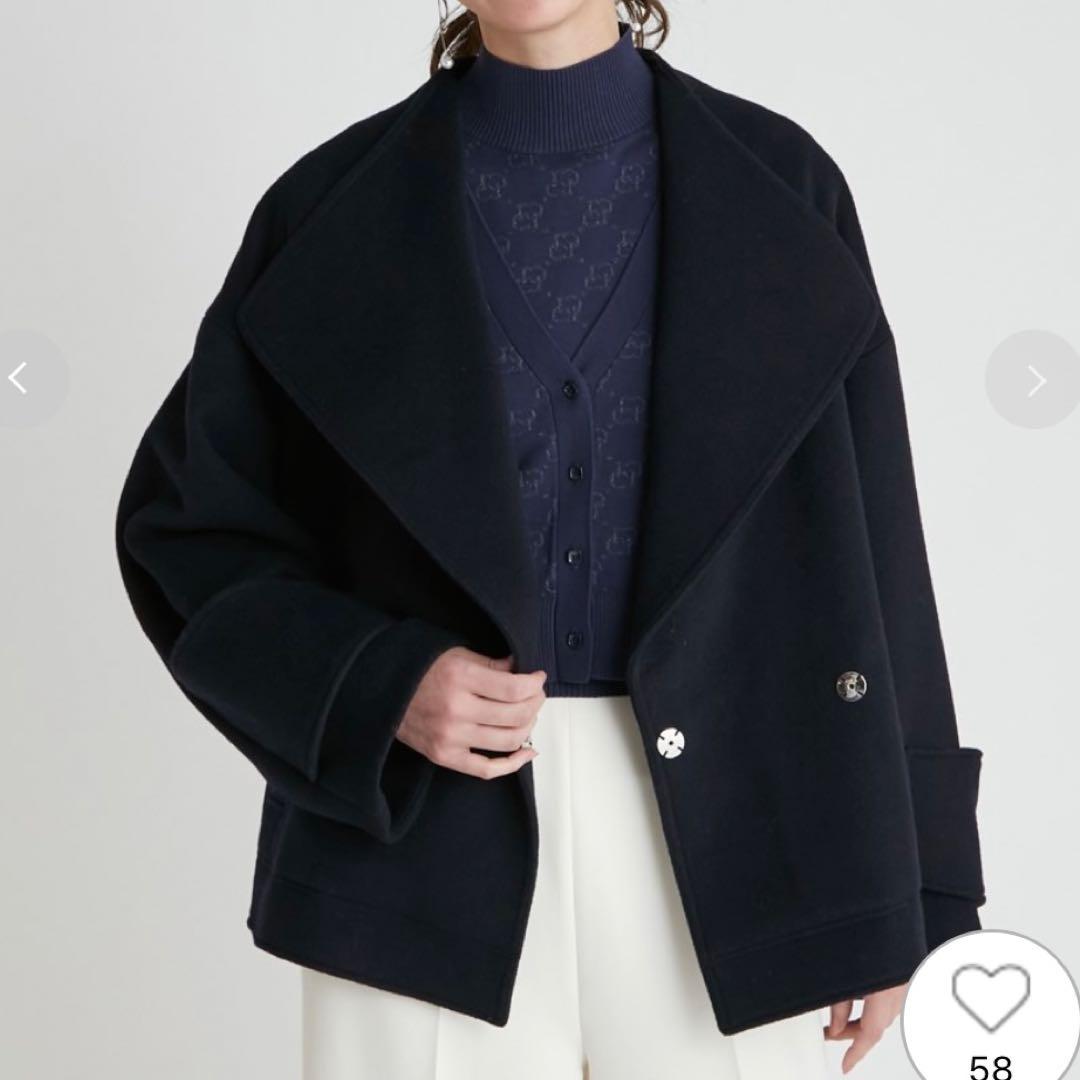 新品未使用☆即完売 定番人気 CELFORD ウールショートコート ネイビー