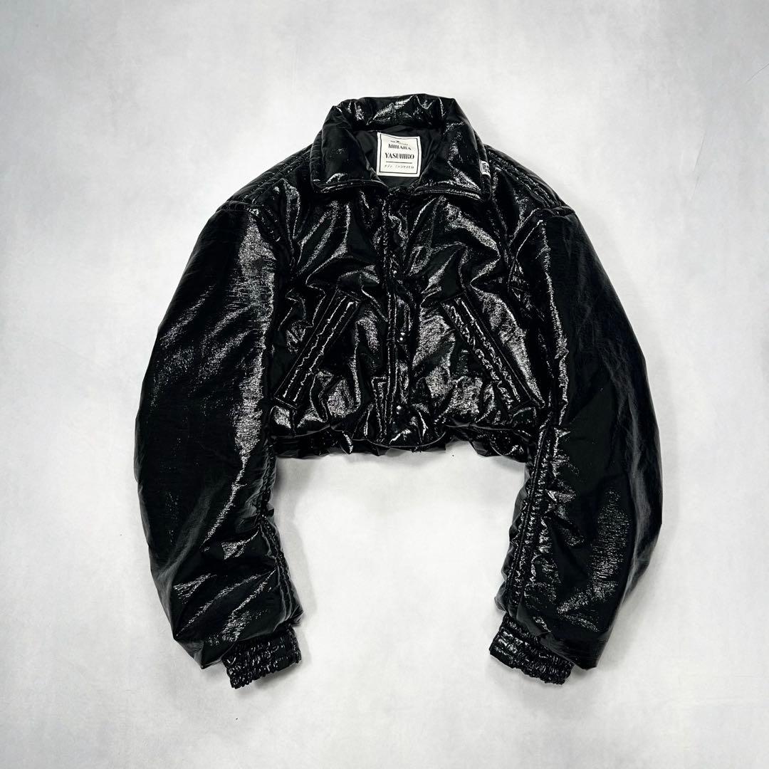ジャケット・アウター Maison MIHARA YASUHIRO - patent puffer Maison MIHARA YASUHIRO Black Fake Enamel Puffer Jacket Maison