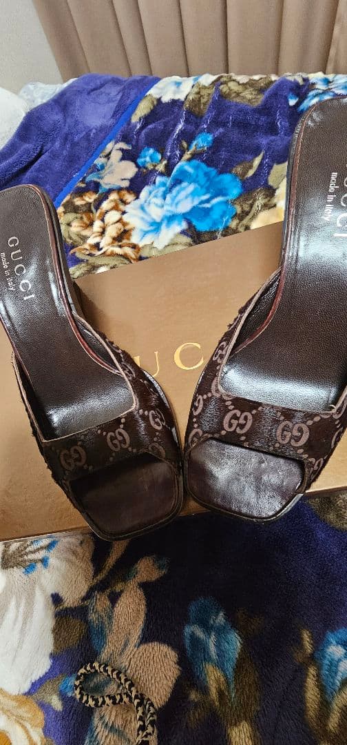 GUCCI ブラウン ミュール 中古・古着通販】GUCCI (グッチ) ミュールサンダル ブラウン サイズ