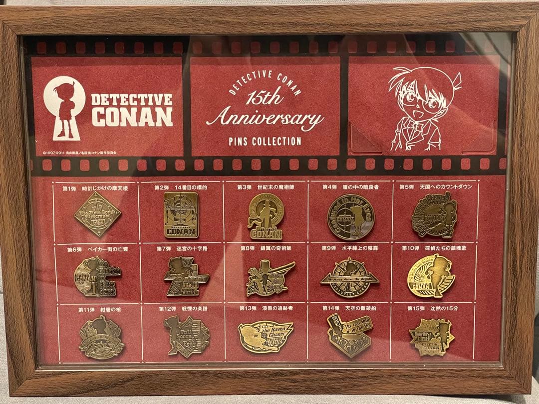 非売品】名探偵コナン 15周年記念 メモリアルピンズセット - メルカリ