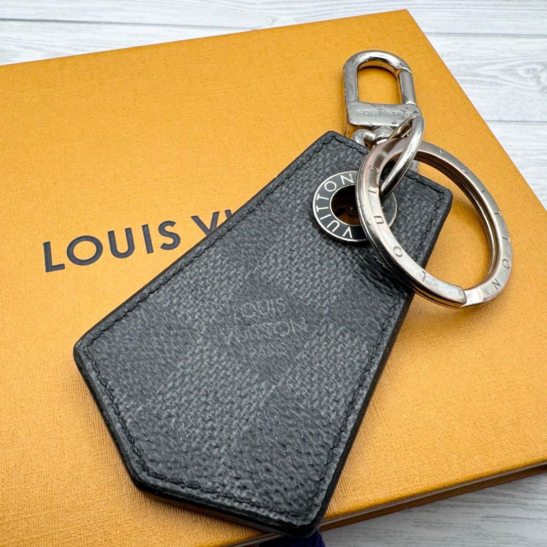 ルイヴィトン キーホルダー モノグラム エクリプス アンシャッペ　ブラック LOUIS VUITTON◇キーホルダー・アンシャッペ_モノグラム・エクリプス_