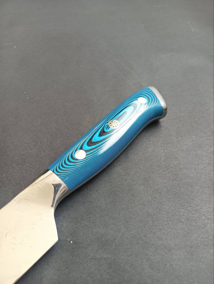 73層VG10ダマスカス筋引き包丁260mm ブルーパッカ柄 - メルカリ