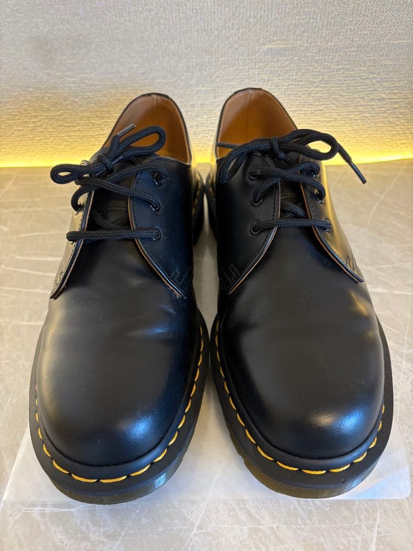 【美品】ドクターマーチン 1461 3ホール 28cm（UK9）箱無し Dr.Martens（ドクターマーチン） 3ホール 1461 Z ブラック イエロー