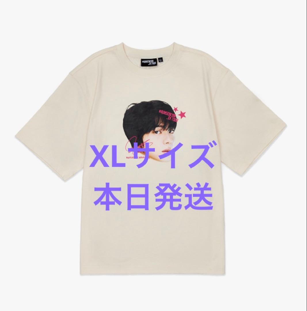 BTS ジン 顔Tシャツ XLサイズ コヤン ソウルコン RUNSEOKJIN - メルカリ