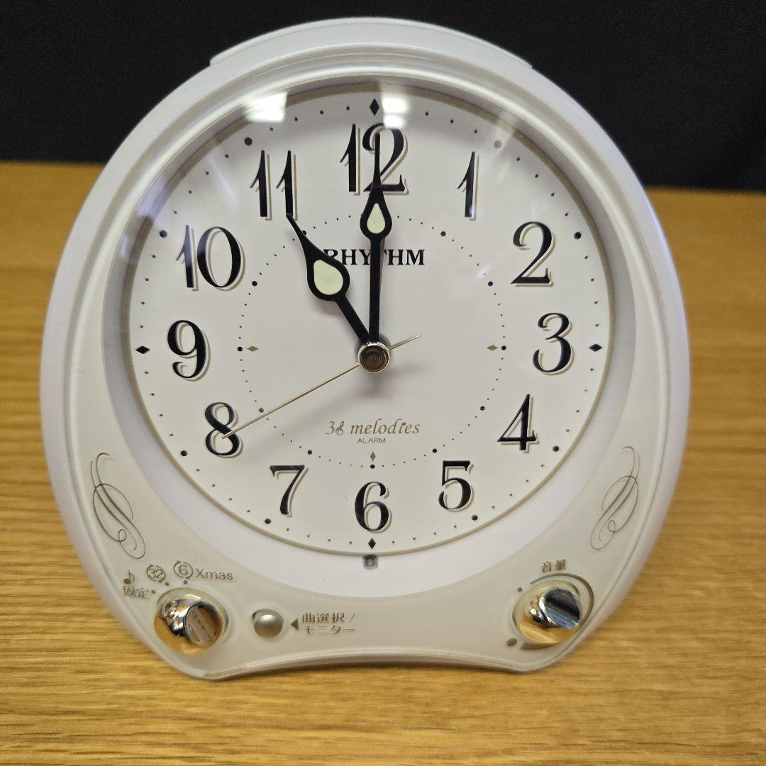 リズム RHYTHM 目覚まし時計 アリアカンタービレ 白 - メルカリ
