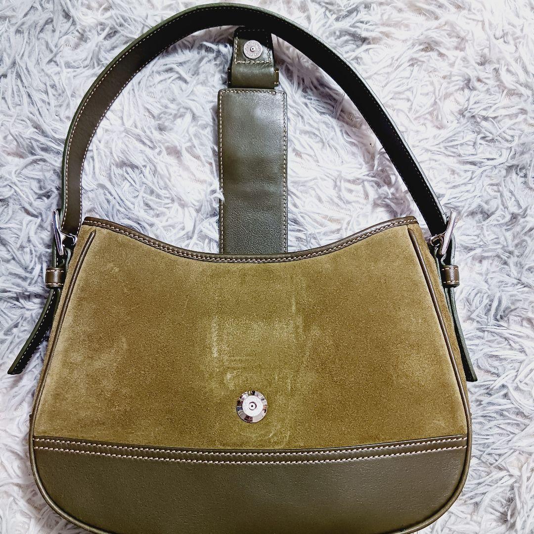 美品✨コーチ ソーホー ショルダーバッグ スエード レザー オリーブ