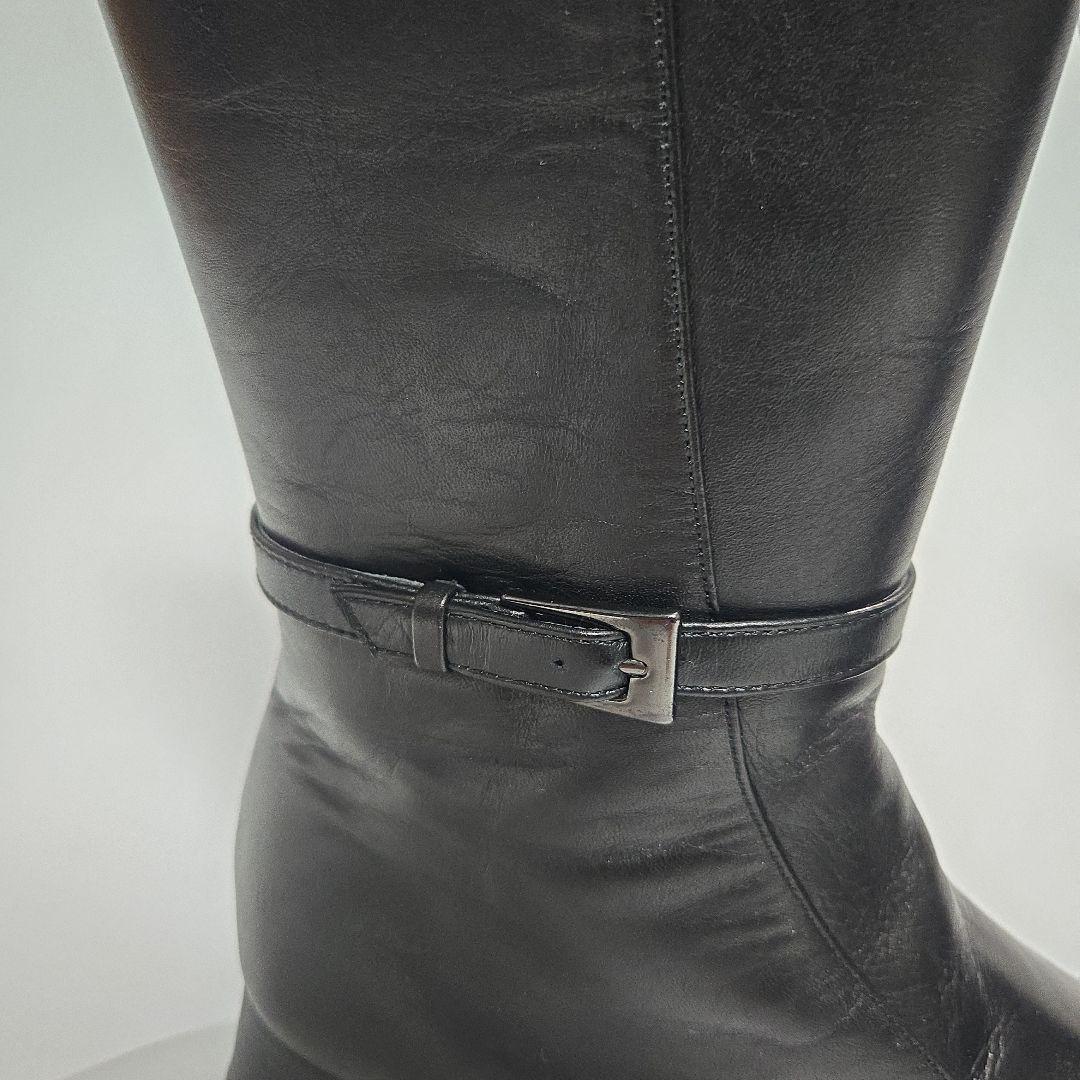 未使用 ASICS WALVAGE　サイドファスナー ロングブーツ 23.5cm